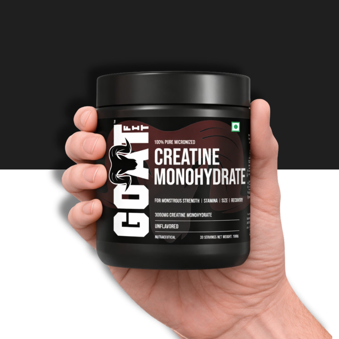 ๐ 100% Pure & Micronized Creatine Monohydrate | Unflavored | 33 servings | 100gms