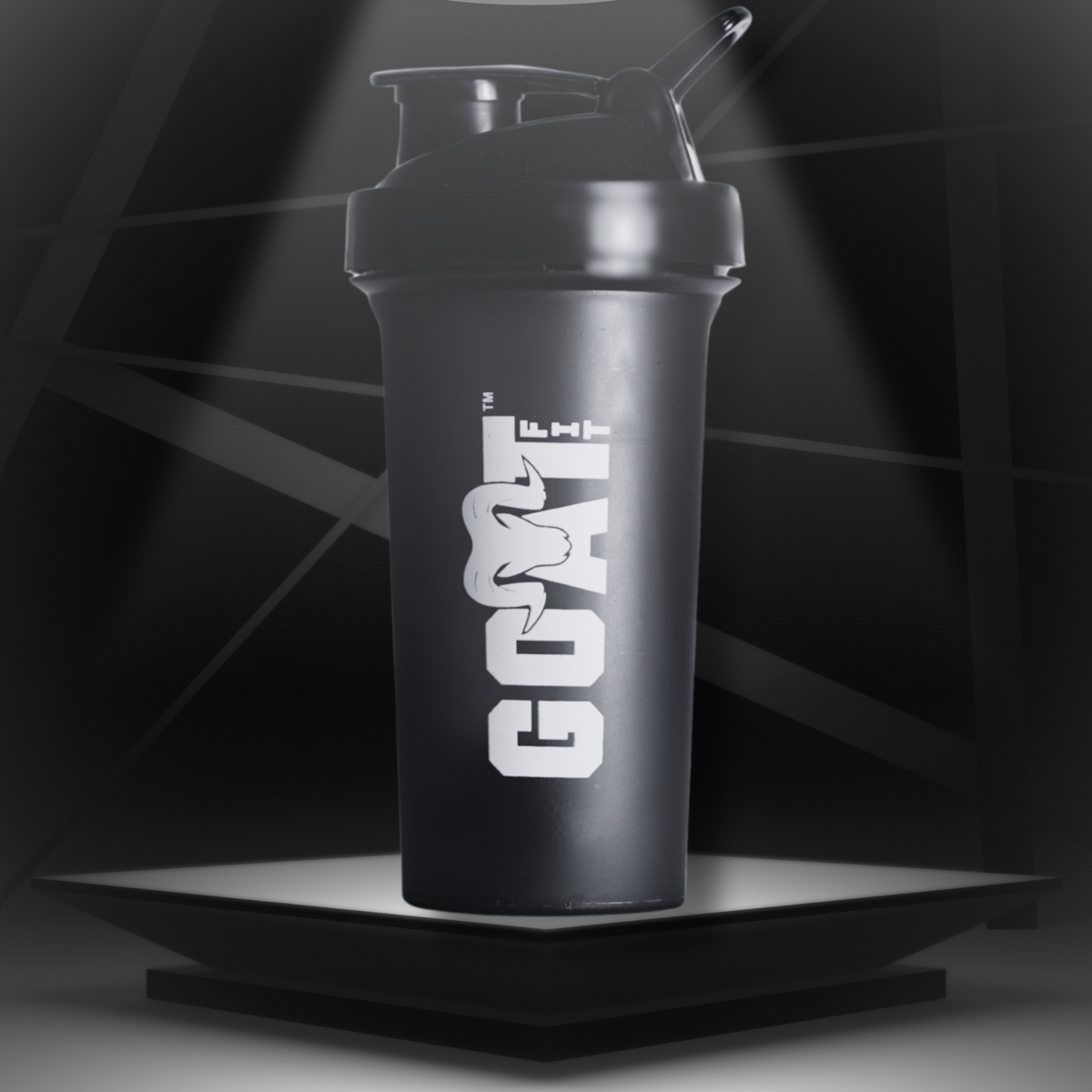 🎁 Shaker Pro 750 | Gym Protein Shaker | Satin Matte Black/White | 750ml