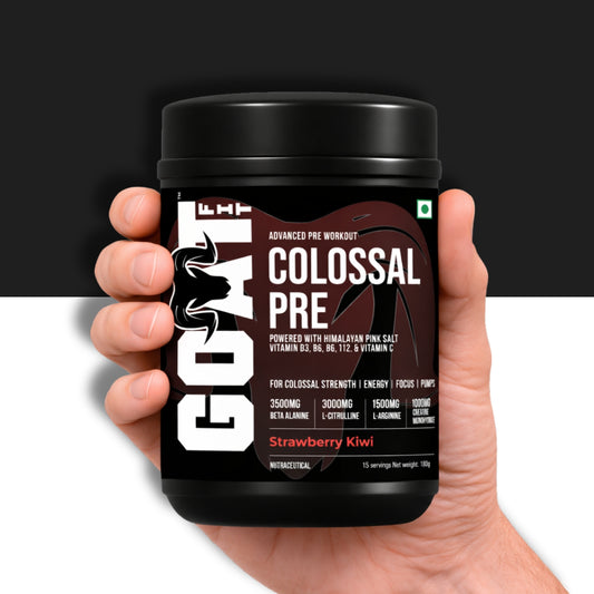 Colossal Pre - Strawberry Kiwi | Advanced Pre Workout | 15/30 Servings | 180gms