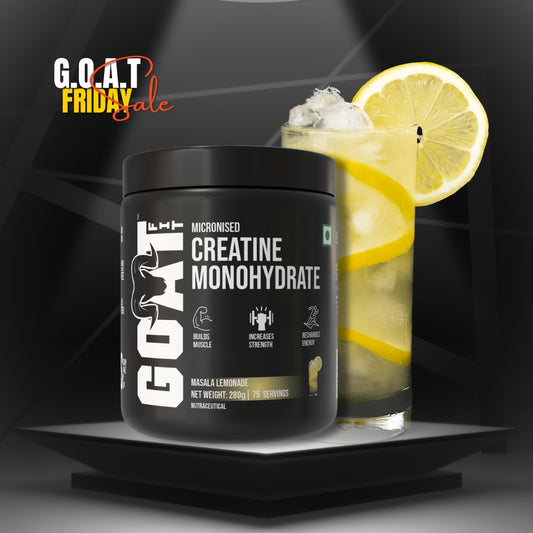 100% Pure Micronised Creatine Monohydrate | Masala Lemonade | 280gm | High Solubility, Rapid Absorption, Muscle Volumization