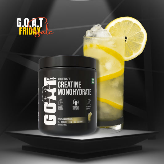 100% Pure Micronised Creatine Monohydrate | Masala Lemonade | 111gm | High Solubility, Rapid Absorption, Muscle Volumization