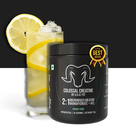 Colossal Creatine – 2:1 Formula - 2g Monohydrate + 1g HCl | Nimbu Pani | 108gm