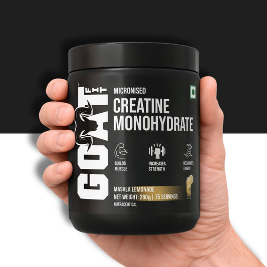 100% Pure Micronised Creatine Monohydrate | Masala Lemonade | 280gm | High Solubility, Rapid Absorption, Muscle Volumization