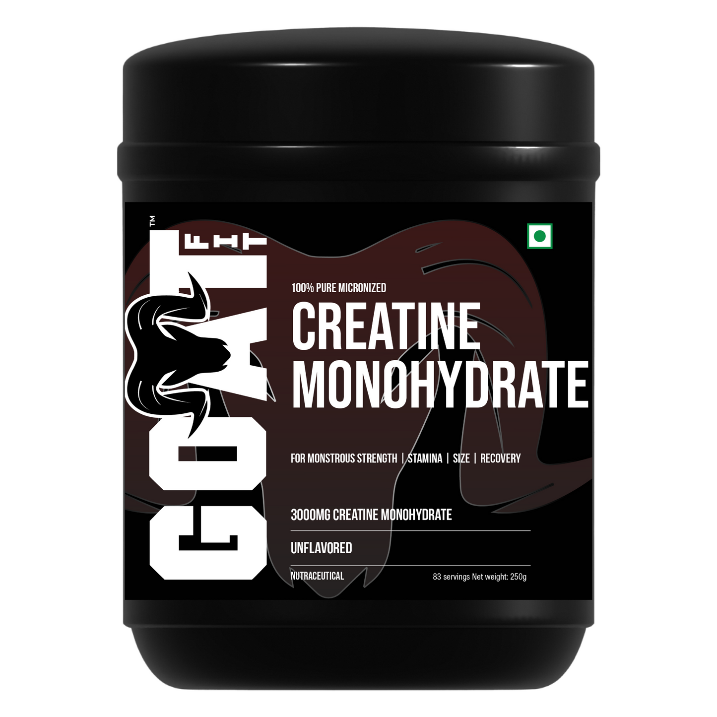 G.O.A.T Fit Colossal Combo with Free Shaker | Colossal Pre + Creatine Monohydrate + Free Protein Shaker | Spicy Guava Pre Workout 360gm + Unflavored Creatine 250gm