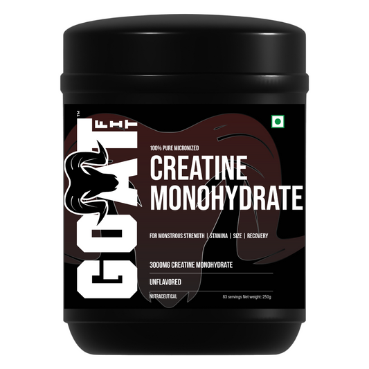 G.O.A.T Fit | 100% Pure Micronized Creatine Monohydrate | 250gms | Unflavoured