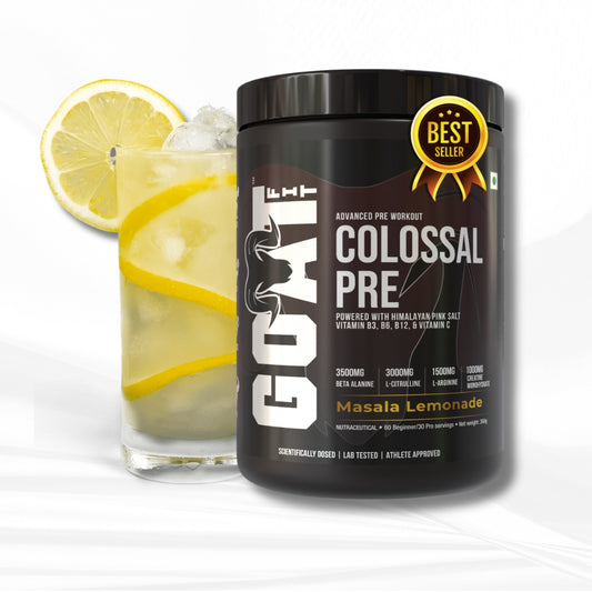 Colossal Pre - Masala Lemonade | Advanced Pre Workout | 30/60 servings | 360gms
