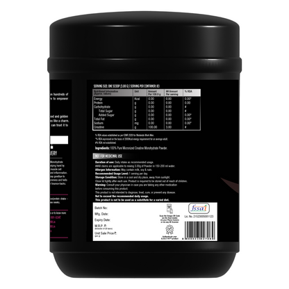 G.O.A.T Fit | 100% Pure Micronized Creatine Monohydrate | 250gms | Unflavoured