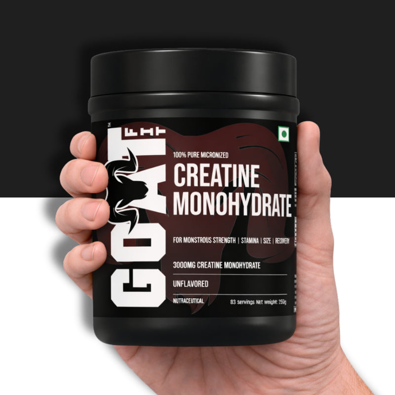 100% Pure & Micronized Creatine Monohydrate | Unflavored | 83 servings | 250gms