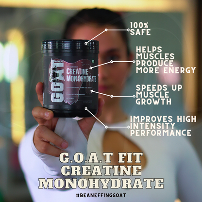 G.O.A.T Fit | 100% Pure Micronized Creatine Monohydrate | 100gms | Unflavoured