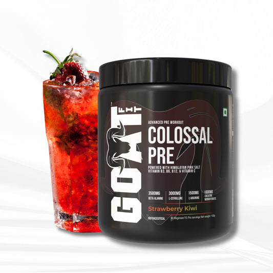 Colossal Pre - Strawberry Kiwi | Advanced Pre Workout | 15/30 Servings | 180gms