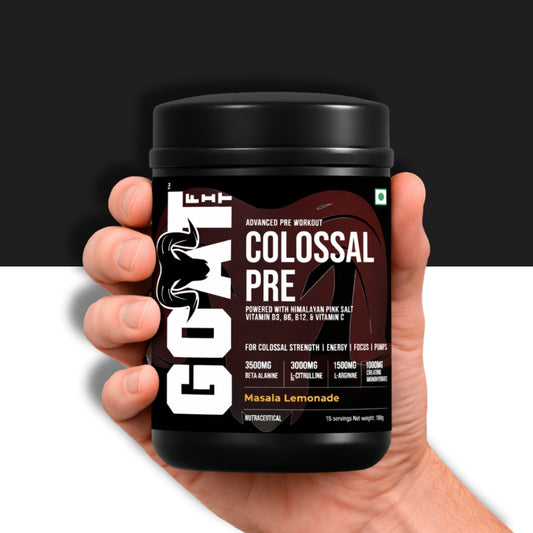 Colossal Pre - Masala Lemonade | Advanced Pre Workout | 15/30 Servings | 180gms