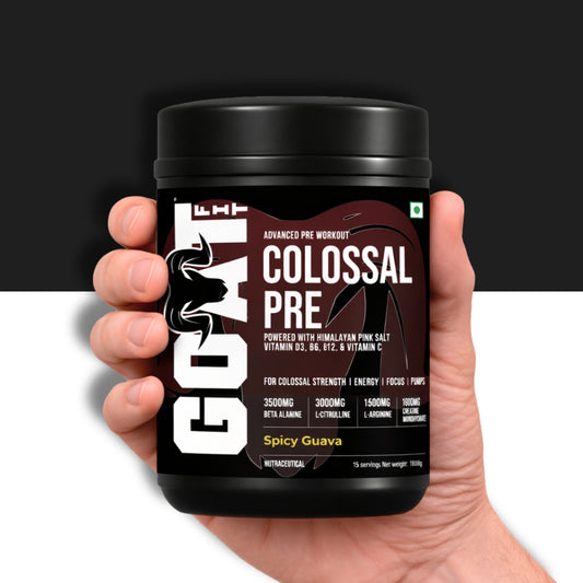 Colossal Pre - Spicy Guava | Advanced Pre Workout | 15/30 Servings | 180gms