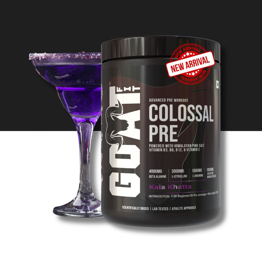 Colossal Pre - Kala Khatta | New & Improved Formula - Advanced Pre Workout | 30/60 servings | 360gms