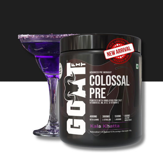 Colossal Pre - Kala Khatta | New & Improved Formula - Advanced Pre Workout | 15/30 servings | 180gms