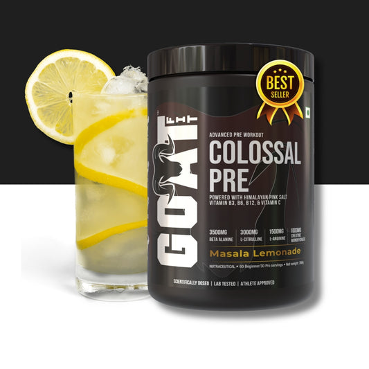 Colossal Pre - Masala Lemonade | Advanced Pre Workout | 30/60 servings | 360gms