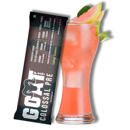 G.O.A.T Fit Colossal Pre - Spicy Guava | Single Serving Sachet | For Colossal Strength, Pumps, Focus and Endurance