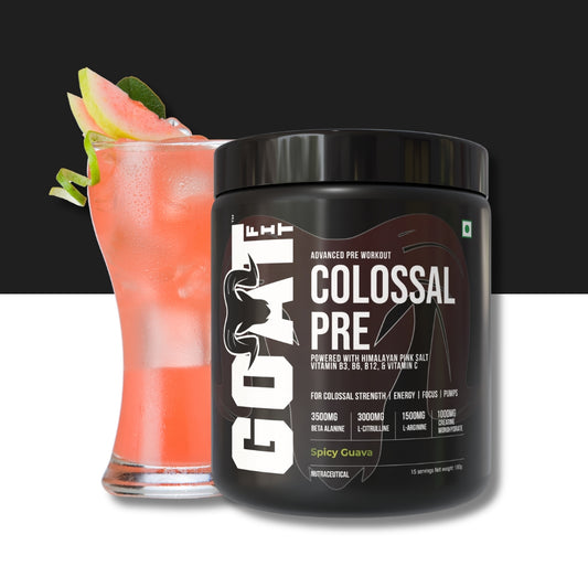 Colossal Pre - Spicy Guava | Advanced Pre Workout | 15/30 Servings | 180gms