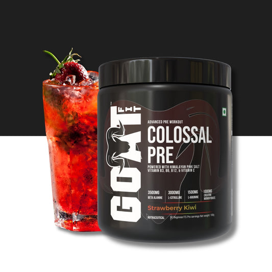 Colossal Pre - Strawberry Kiwi | Advanced Pre Workout | 15/30 Servings | 180gms