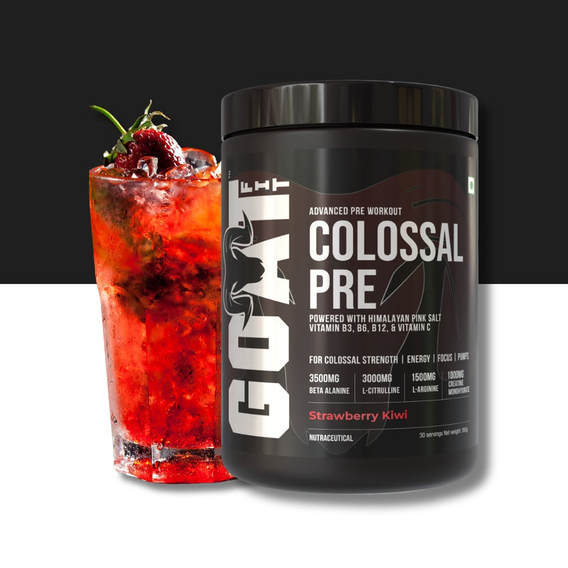 Colossal Pre - Strawberry Kiwi | Advanced Pre Workout | 30/60 servings | 360gms