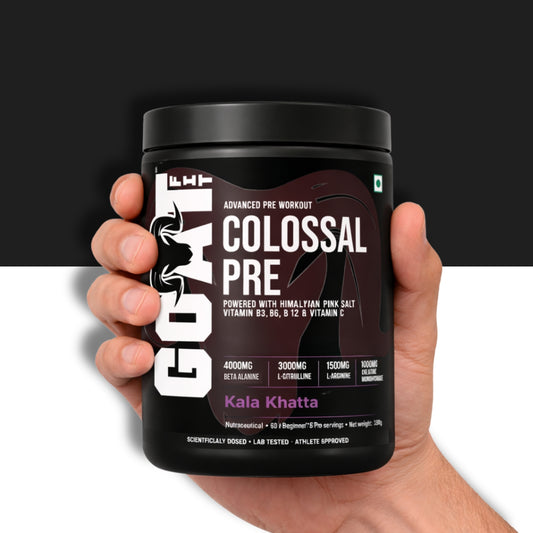 Colossal Pre - Kala Khatta | New & Improved Formula - Advanced Pre Workout | 15/30 servings | 180gms